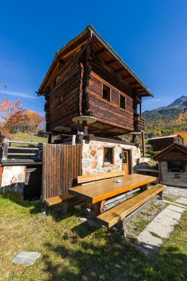 korn-stadel ARIDA PRATA natur pur Grächen Exterior foto