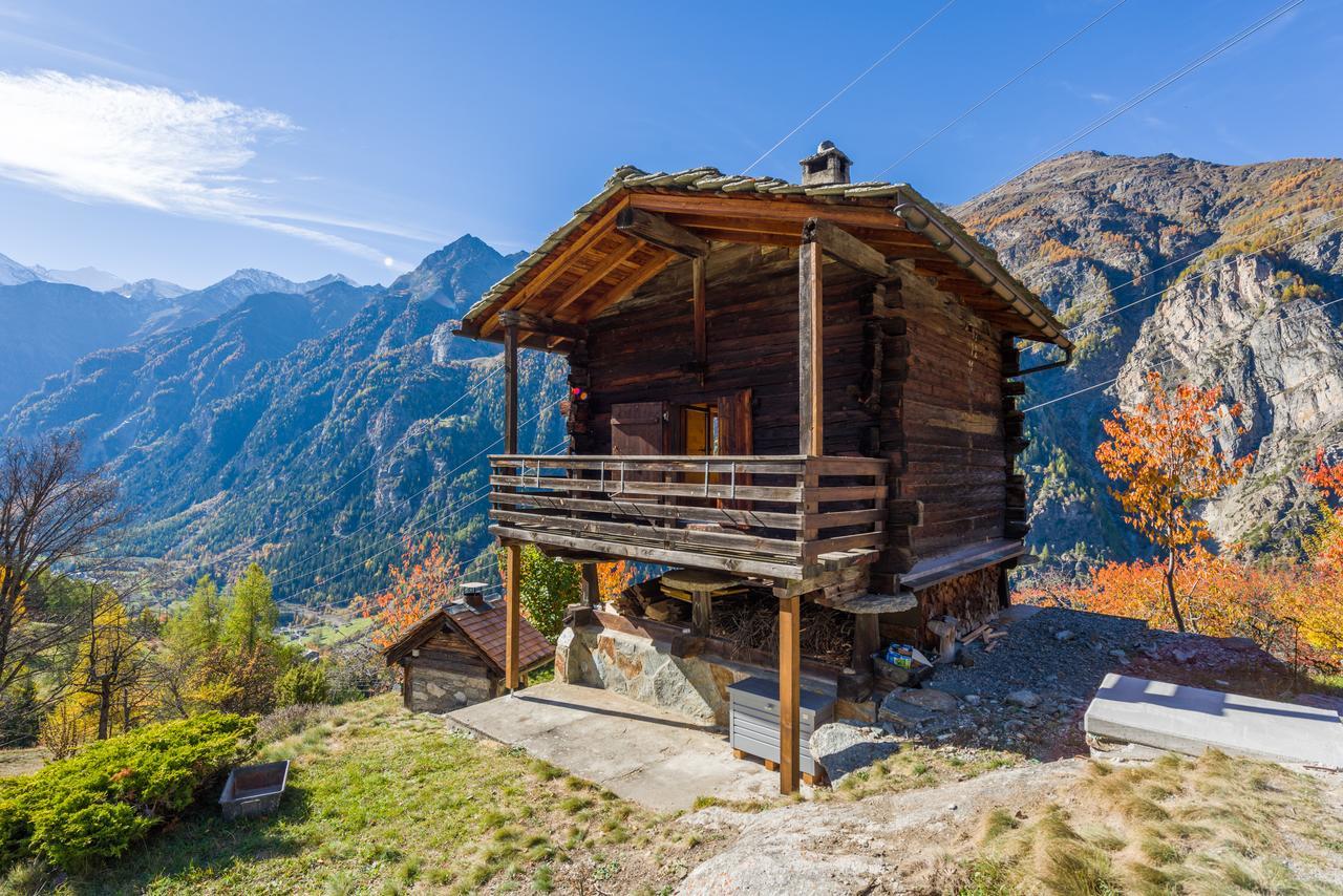 korn-stadel ARIDA PRATA natur pur Grächen Exterior foto
