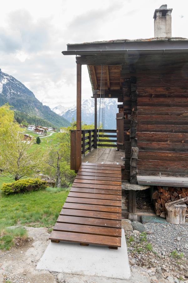 korn-stadel ARIDA PRATA natur pur Grächen Exterior foto